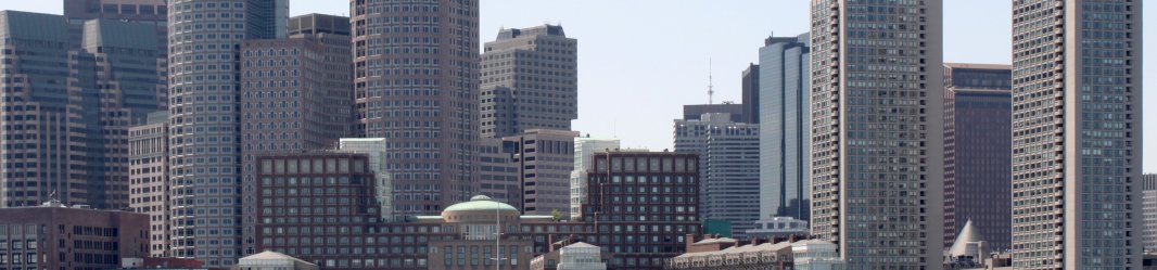 Skyline of Smart Buildings in Boston Waterfront