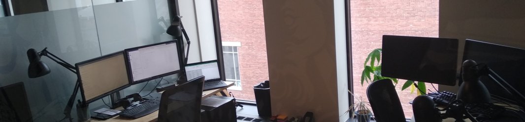 Workspace in Montreal office.