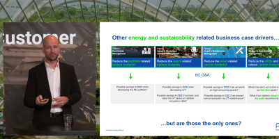 Redney presenting on energy & sustainability management business case drivers