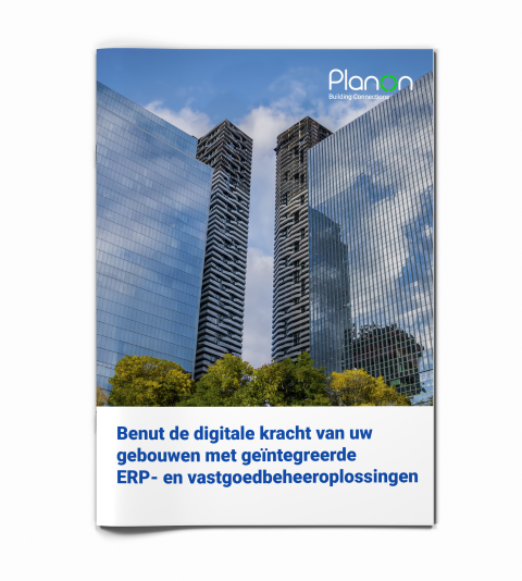 Cover van het Planon e-book over het integreren van je ERP-systeem met je vastgoedbeheeroplossing.